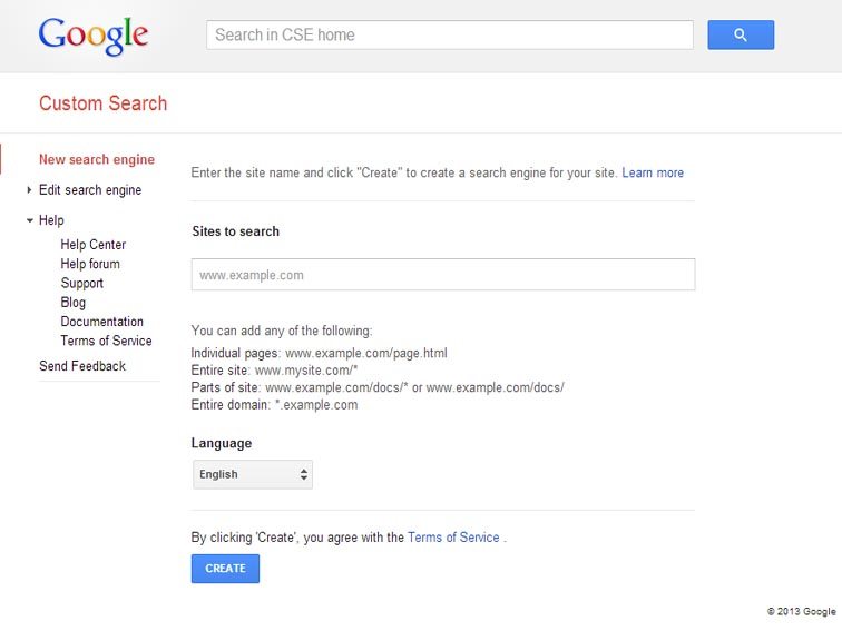 Google custom search thesis