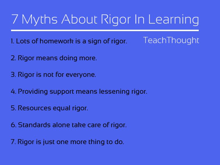 7 Myths About Rigor In The Classroom