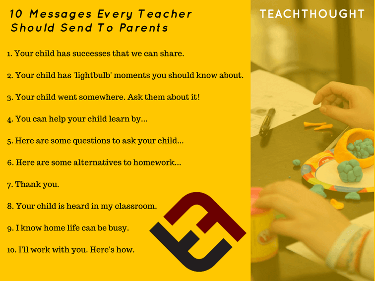 10 Messages Every Teacher Should Send To Parents -
