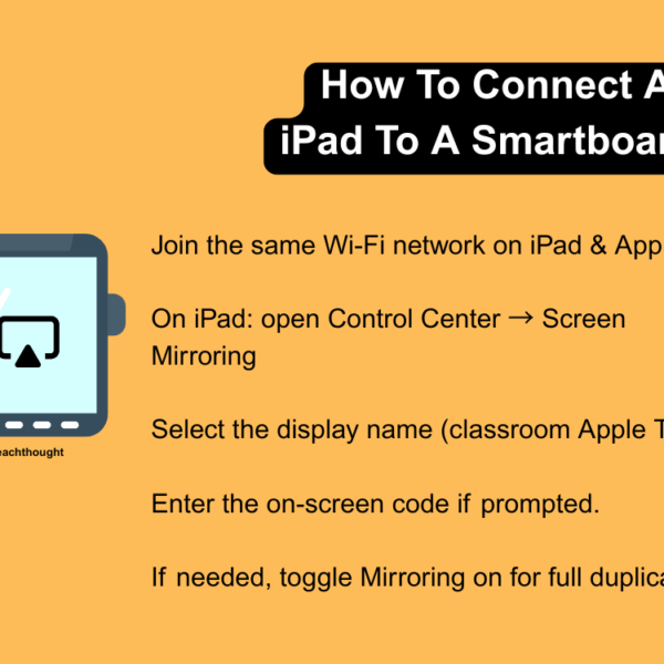 How to connect an ipad to a smartboard
