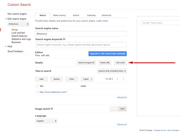 create a custom google search engine