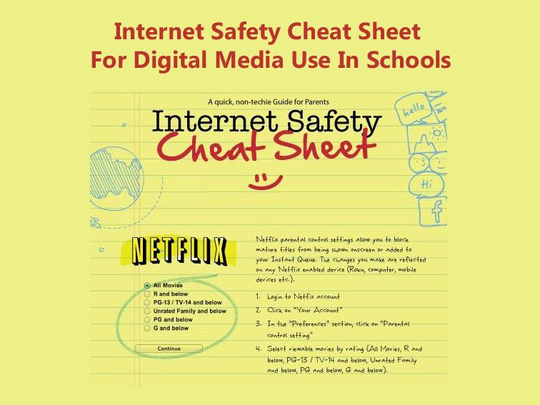 Digital Media Use In Schools: An Internet Safety Cheat Sheet