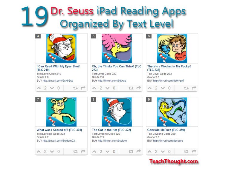 19 Dr Seuss Ipad Reading Apps Organized By Text Level