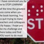 Stop learning fi