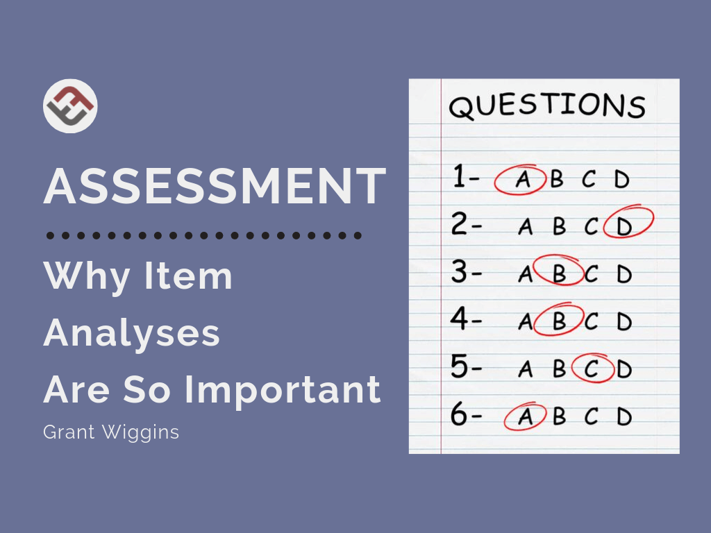 why item analyses are so important