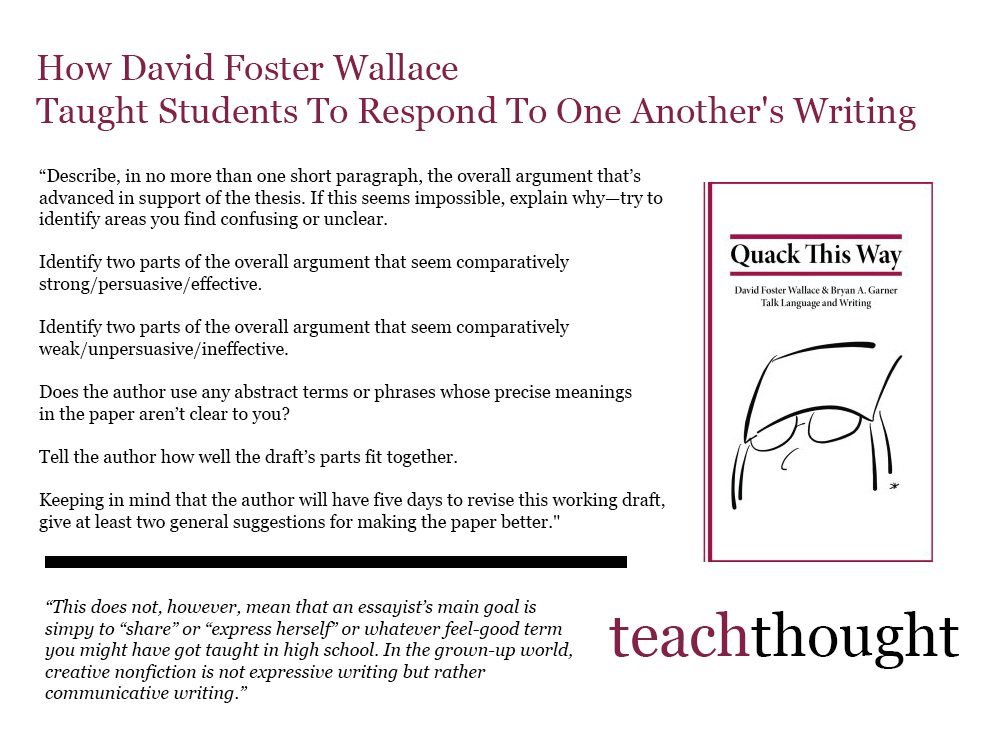How David Foster Wallace Taught Students To Respond To One Another's Writing