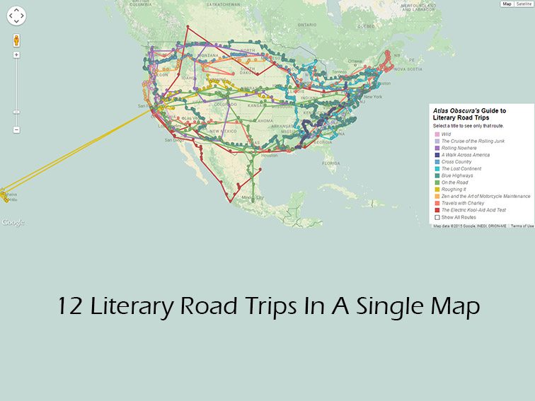 12 Literary Road Trips In A Single Map