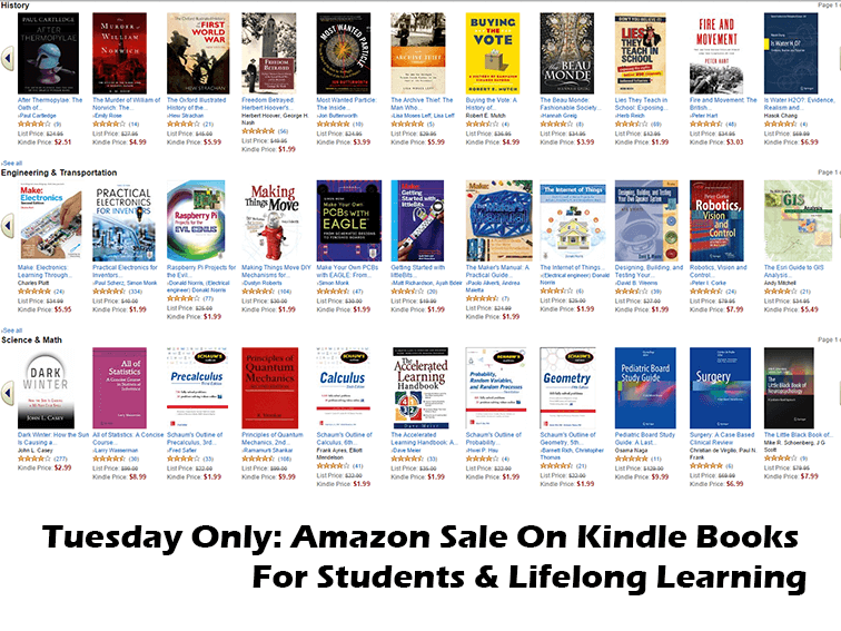 Amazon Sale On Kindle Books For Students & Lifelong Learning