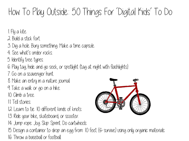 50 Things For ‘Digital Kids’ To Do