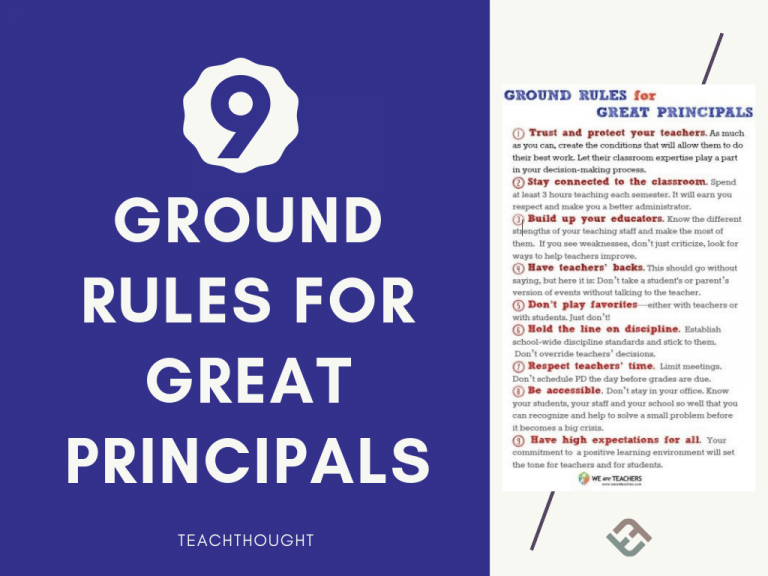 9 ground rules for great principals