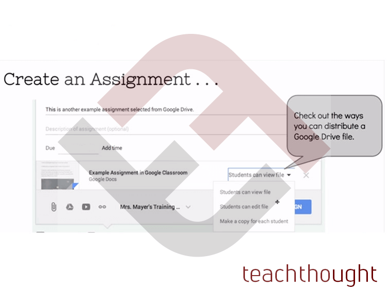 create a google assignment