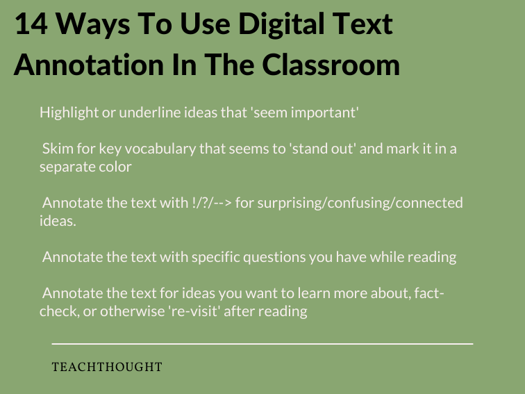 Ways To Use Digital Text Annotation In The Classroom