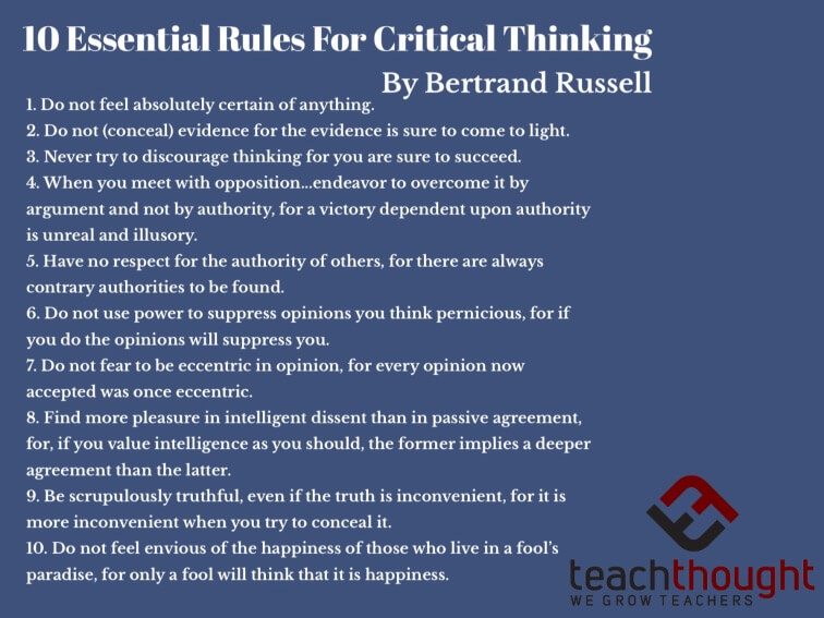 bertrand russell critical thinking