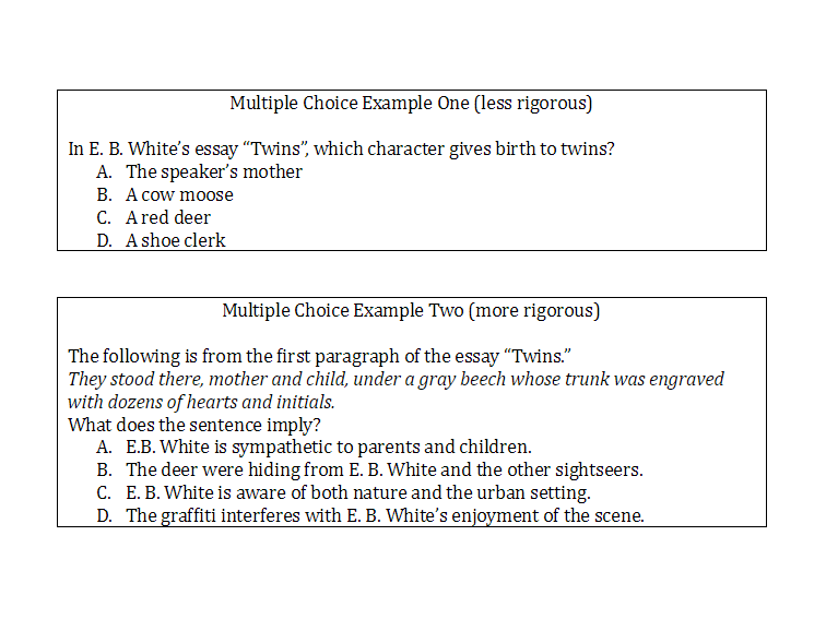 multiple choice example