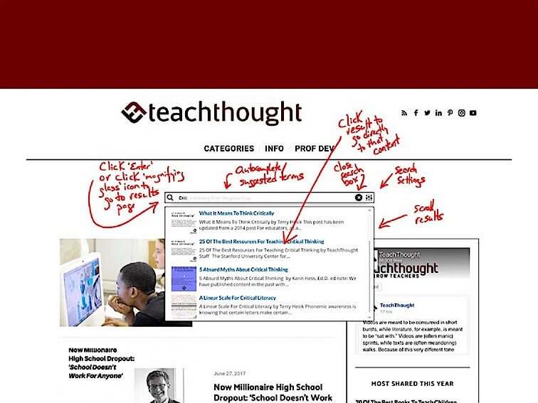 How To Use The TeachThought Search Engine