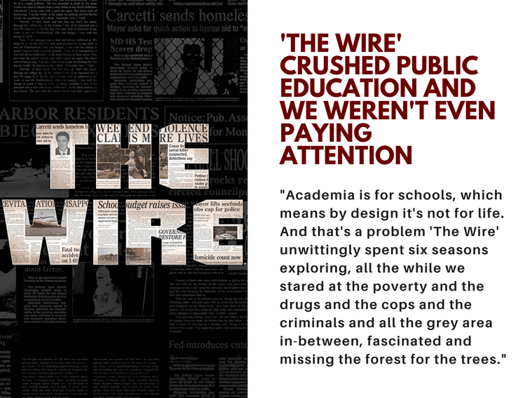 'The Wire' Crushed Public Education And We Weren't Paying Attention