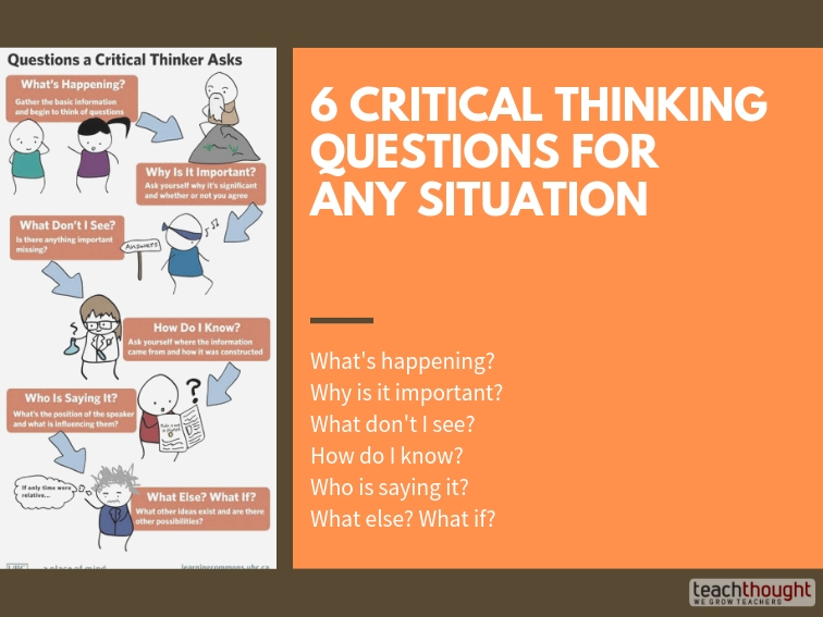 what are the 6 questions of critical thinking