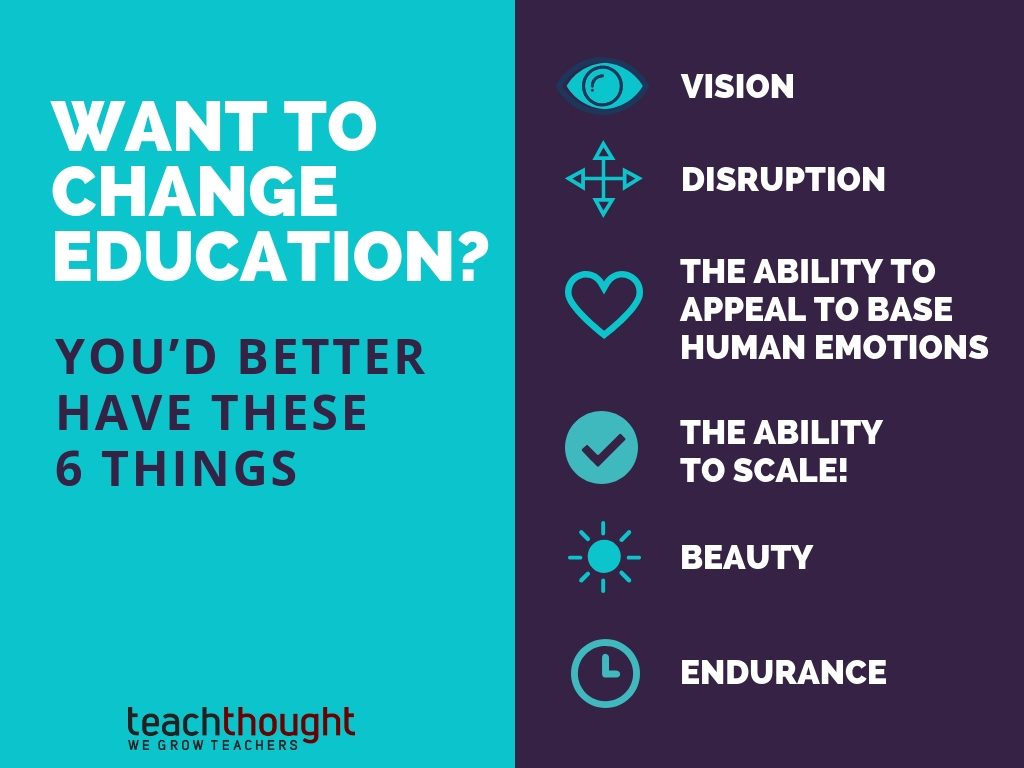 Want to change education? You'd better have these 6 things