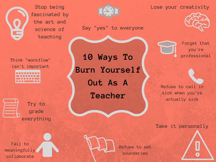 How To Burn Yourself Out As A Teacher