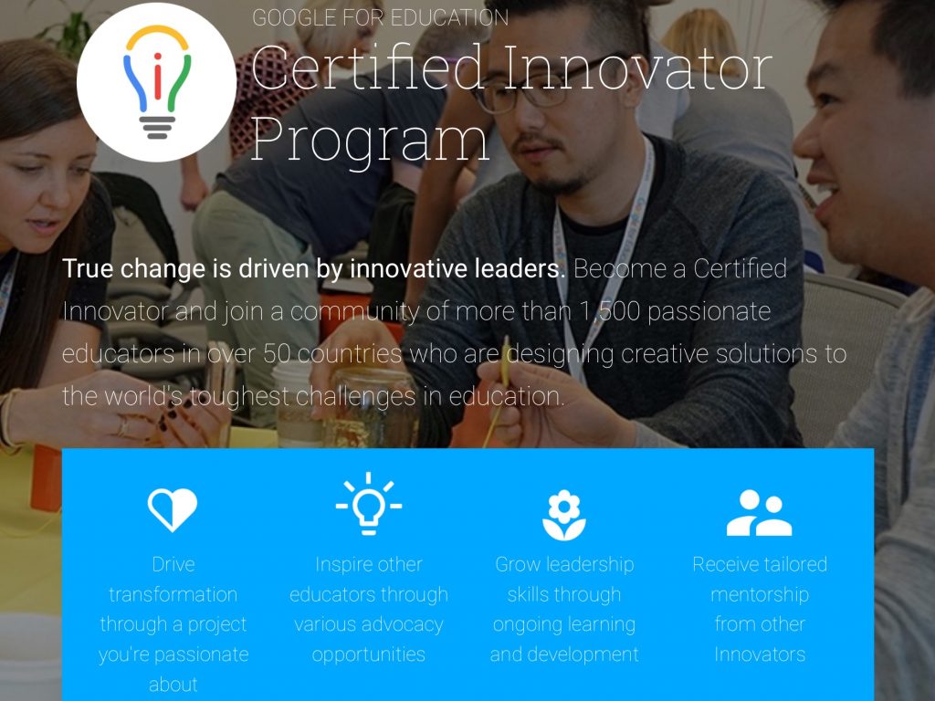 Apply For Google For Education Certified Innovator 2018 Program Here