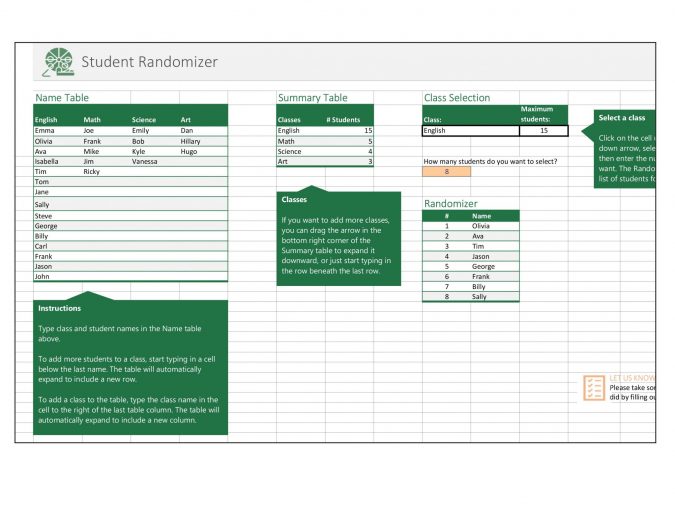 spreadsheets in education