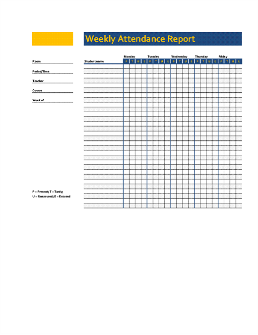 Teacher Tracking Chart