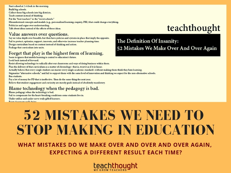 52 mistakes we need to stop making in education