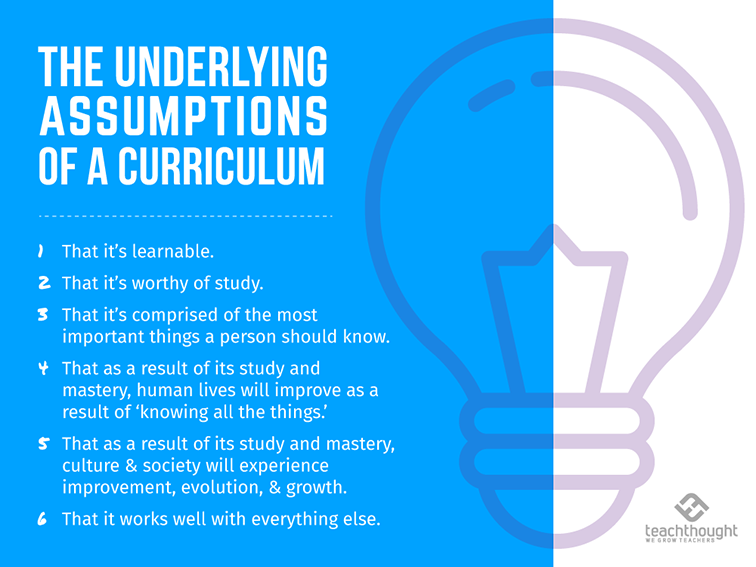 The Underlying Assumptions Of A Curriculum