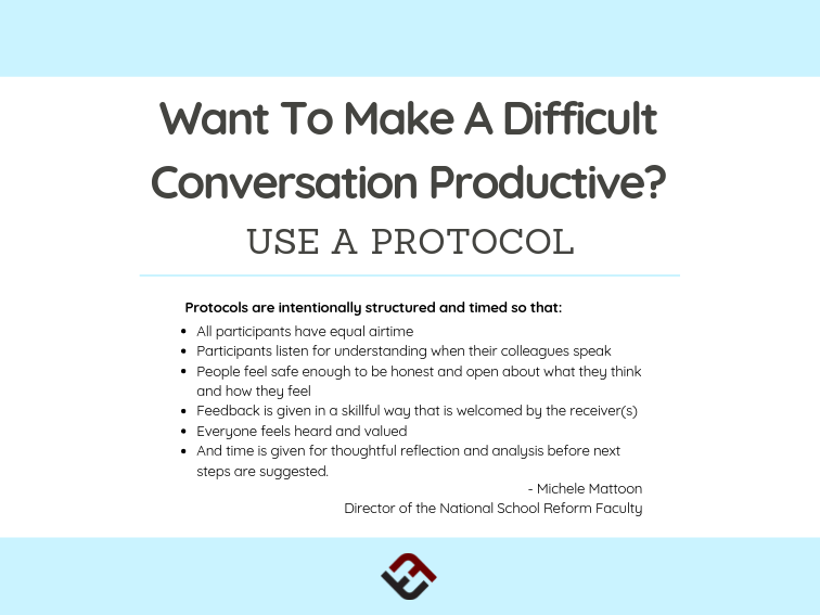 Want To Make A Difficult Conversation Productive? Use A Protocol