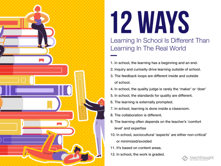 12 ways learning in school is different than learning in the real world