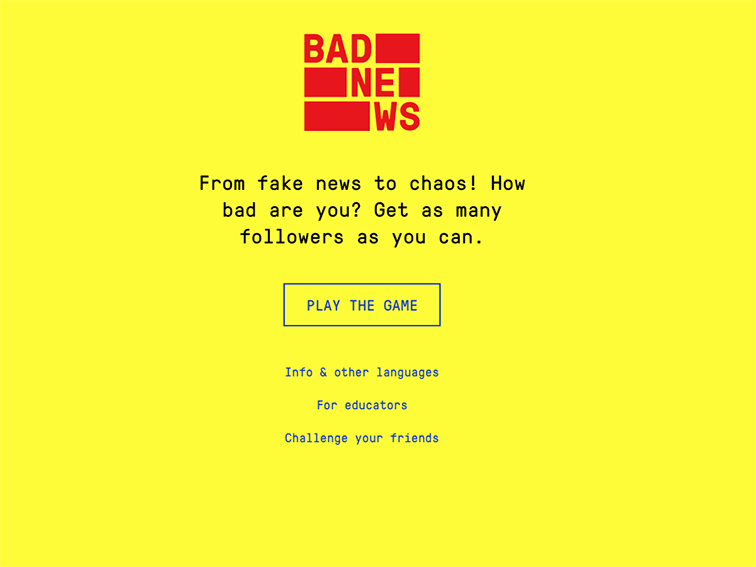 game to teach students about fake news