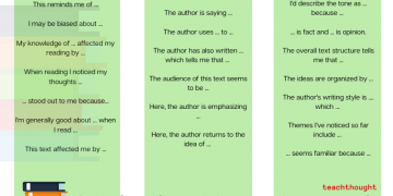 sentence stems for reading