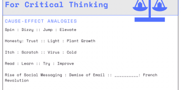 50 examples of analogies for critical thinking