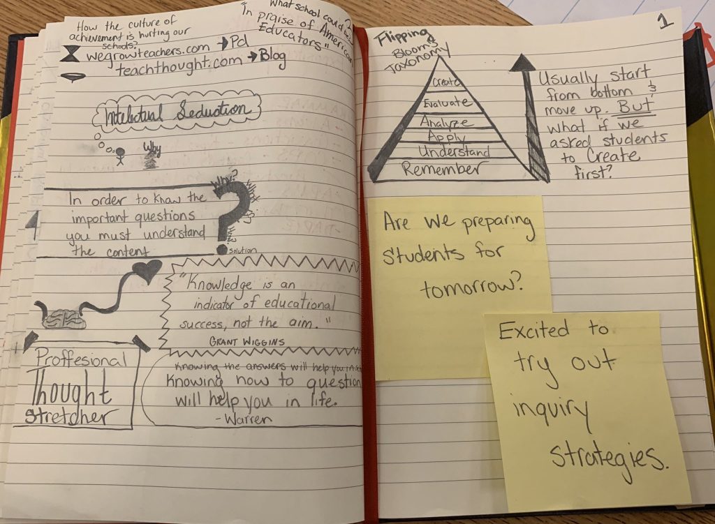 Image of a student notebook