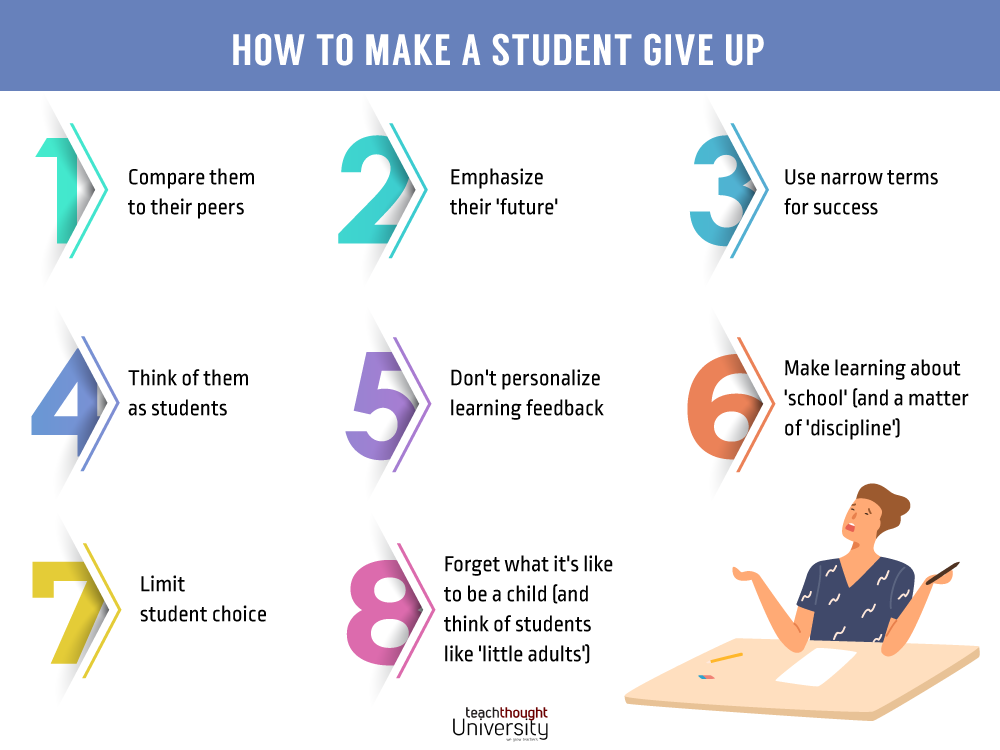 8 ways to make a student give up