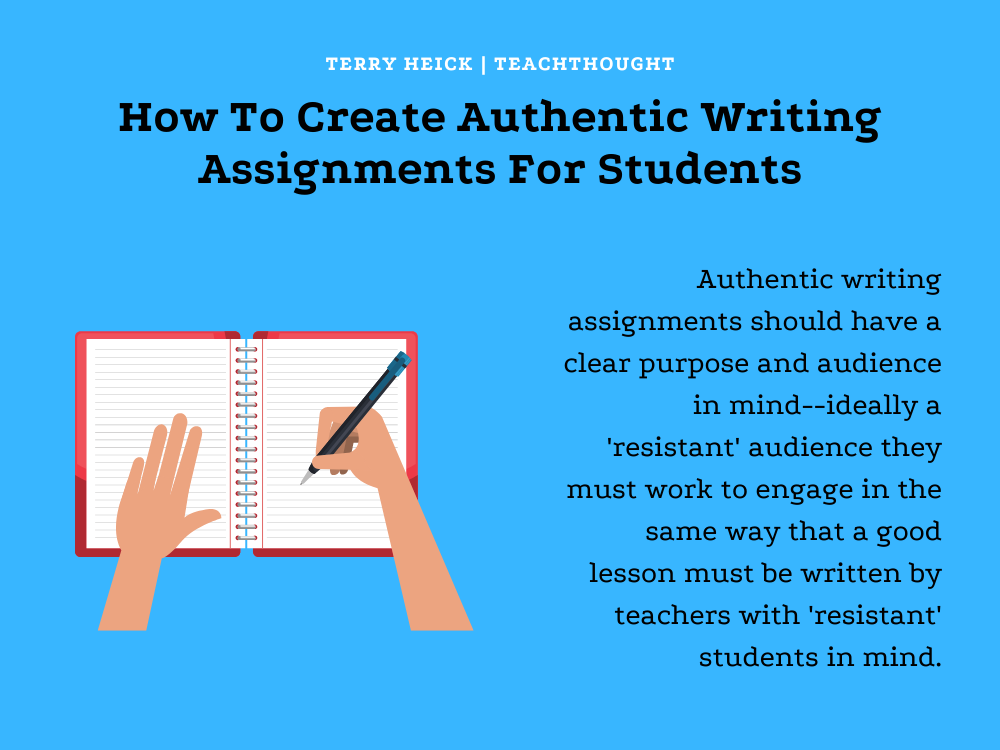 how to create authentic writing assessments for students