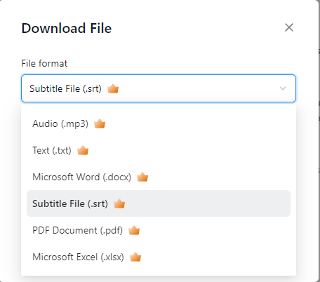 Download the SRT file to your device