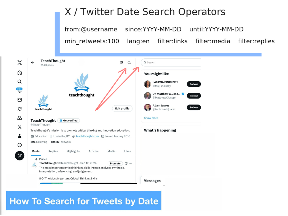 How to search for tweets by date search operators cheat sheet