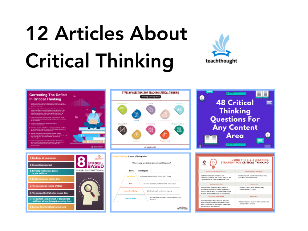 12 Artigos sobre pensamento crítico – Teachthought