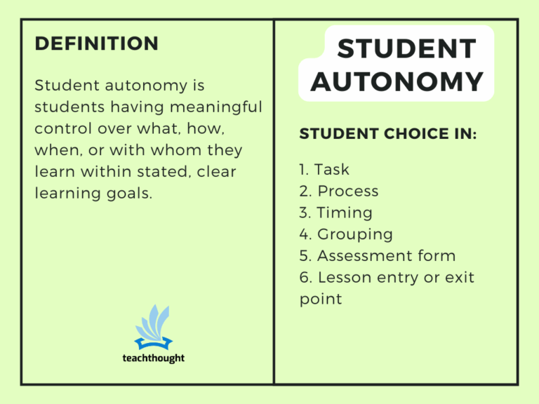 Student autonomy strategies