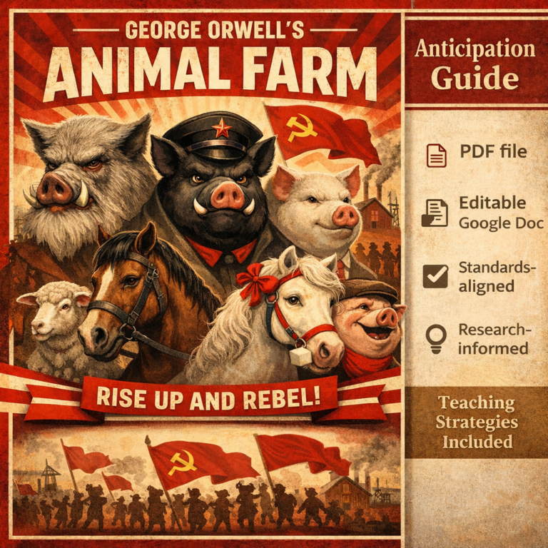 Animal Farm Anticipation Guide | Agree/Disagree Discussion Activity | Grades 6–8