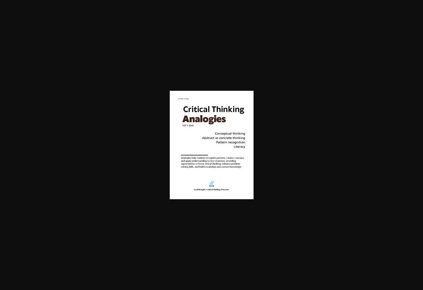 Analogies Workbook — current product cover
